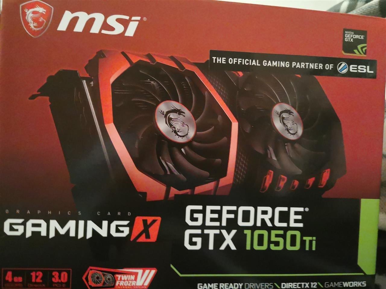 Msi Geforce 4gb Gtx 1050 Ti Gaming X 4g Graphics Card Tetovo