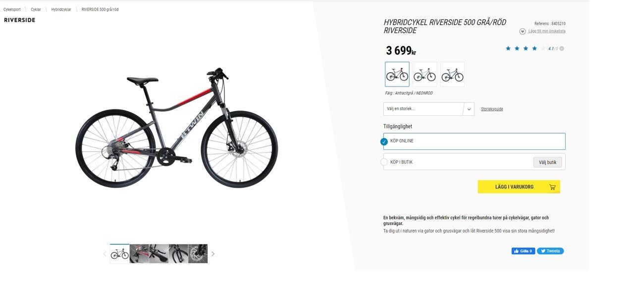 Btwin riverside 500 hybrid bike Skopje