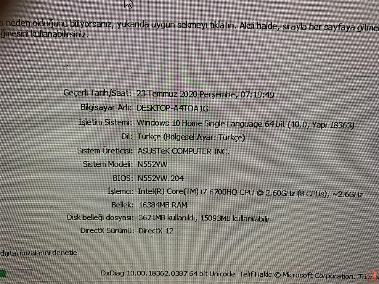 Asus Laptop N552vw I7 Skopje