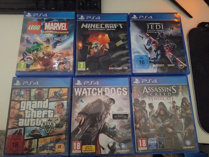Ps4 slim so 2 kontrolera i 6 igri
