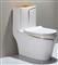 WHITE WC TOILET DESIGN MODEL WITH GOLD LINE